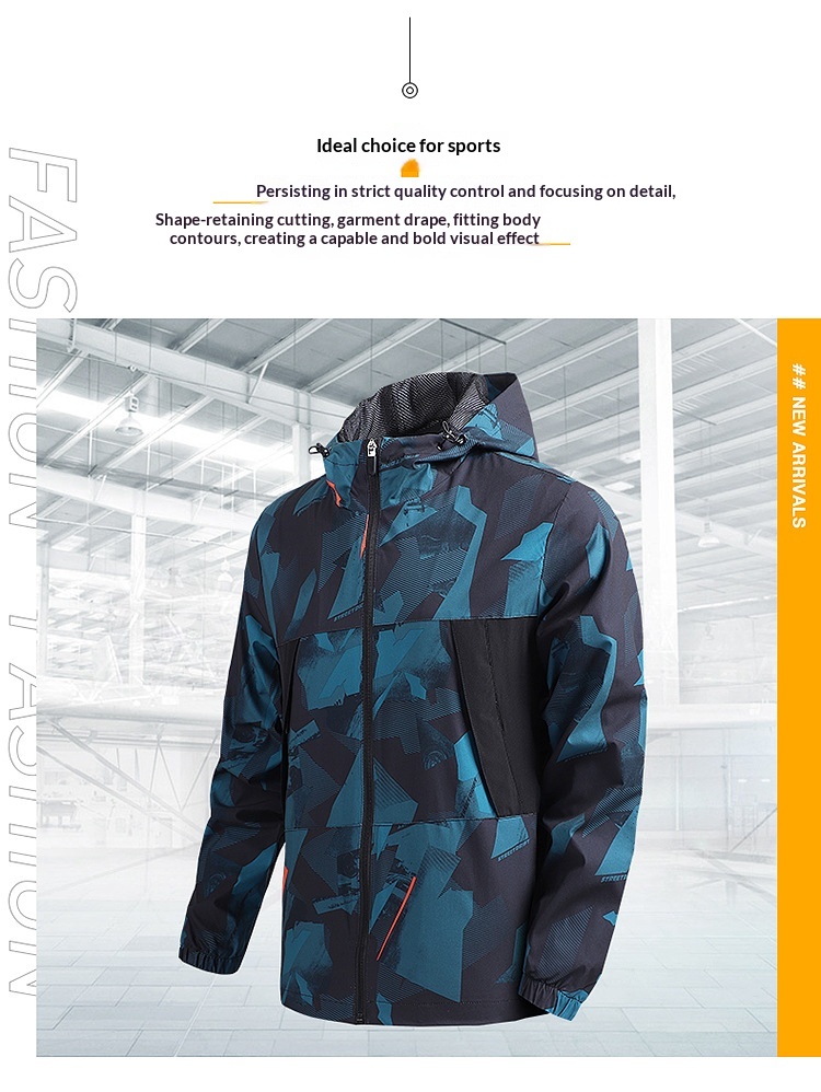 boy Boy Cross-Border Men's Spring And Autumn Hiking Thin Casual Quick-Dry Windbreaker Outdoor Sports Hooded Jacket_voghion.com