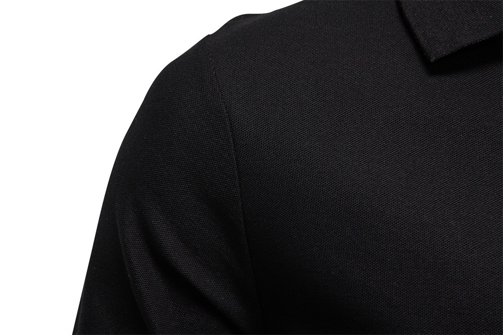 boy Boy POLO Shirt Versatile Top High-quality Polo Men's 2025 Solid Color Autumn Casual Turn-down Collar Long Sleeve_voghion.com