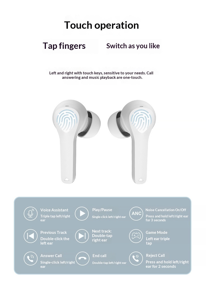 NeoGear NeoGear Private Model 6 Mark ANC Smart Noise Cancelling Large Low Latency Sports Headphones Ultra Long Battery Life Wireless_voghion.com