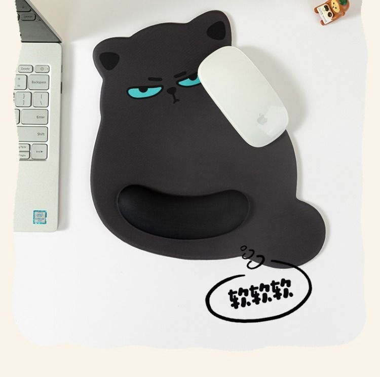 NeoGear NeoGear NeoGear Carino, resistente allo sporco, supporto per il polso, tappetino per mouse 3D, semplice e portatile, piccolo gatto arancione, scrivania da ufficio, fascia alta_voghion.com