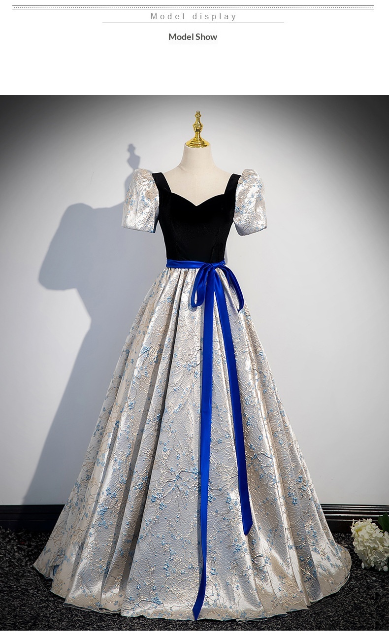 ChicShe Evening Elegant Performance Costume Student Vocal Exam High-end Stage Bel Canto Solo Puffy Dress Banquet Host_voghion.com