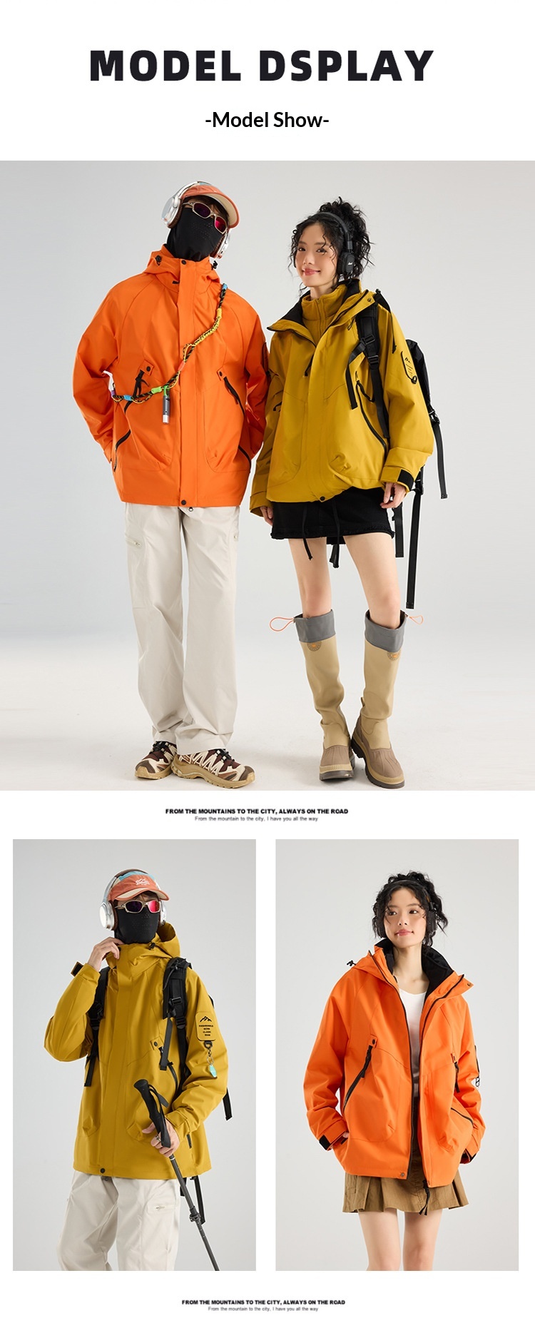 Boy Mountain Style Damen 3-in-1 Jacke Herren Outdoor Winddicht Wasserdicht Locker Übergröße Mantel Herausnehmbares Innenfutter_voghion.com