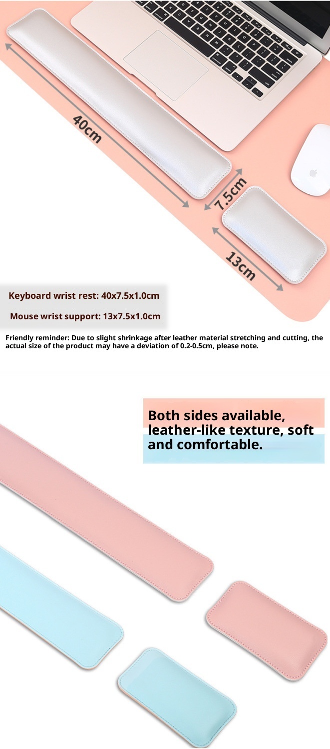 NeoGear NeoGear NeoGear Mouse per computer in pelle bifacciale Tastiera in memory foam per giochi da ufficio Poggiapolsi per mani_voghion.com