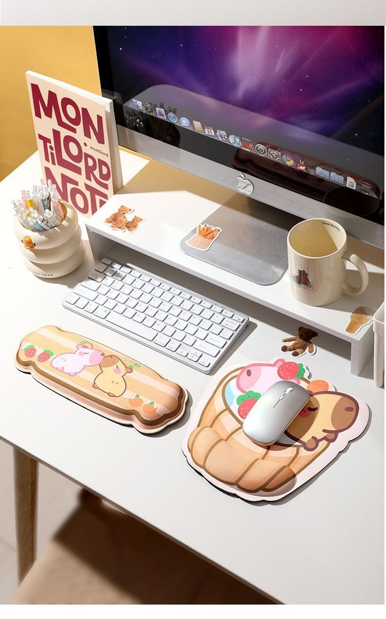 NeoGear NeoGear NeoGear Tapis de souris/repos créatif style hippopotame mignon et dessin animé pour le bureau_voghion.com