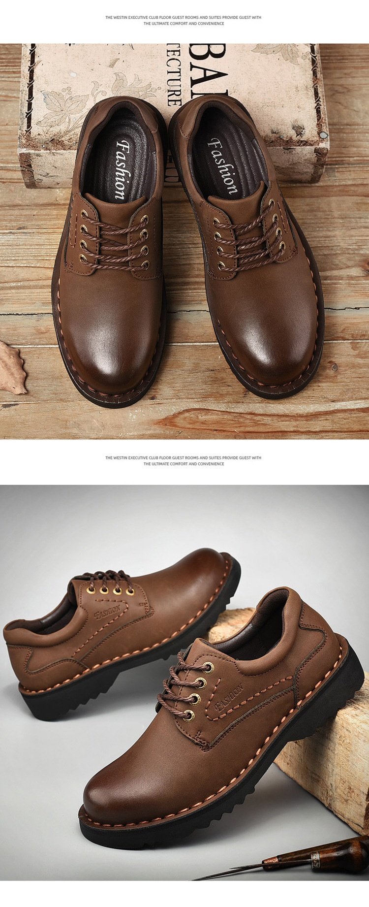 Voyage Cross-Border Genuine Big Stitching Leather Wide Round Toe Retro Color-Washed Work Martin Breathable Casual Men's Shoes_voghion.com