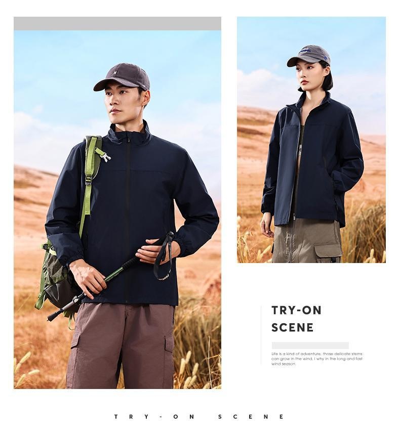 Giacca a vento sottile con colletto rialzato, da lavoro, antivento, impermeabile, da trekking, per bambini, primavera e autunno, personalizzata, stampata_voghion.com