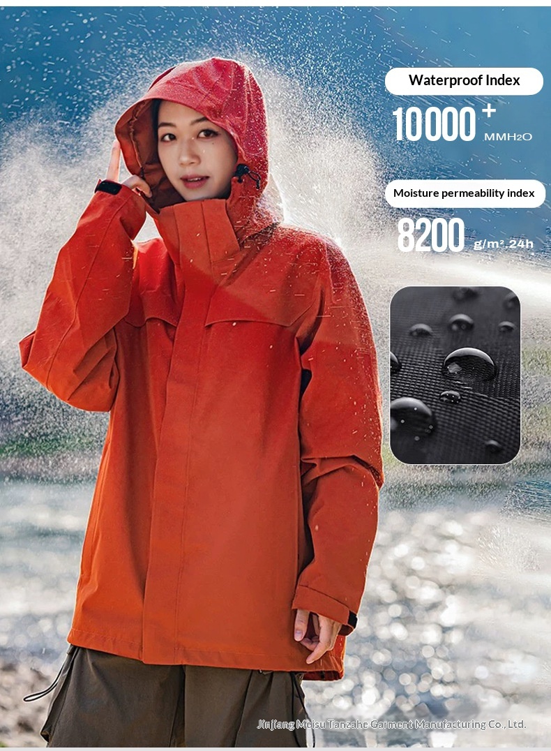 boy Boy Tuo Road Same Style Suzaku Red Jacket For Women Outdoor National Standard Waterproof Men's Three-in-One Windproof_voghion.com