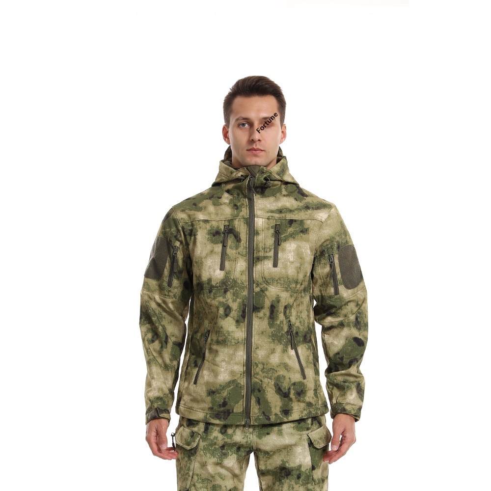 ESDY Softshell-Outdoorjacke für Jungen, Tarnmuster, Thermojacke für Herren, winddicht, ideal zum Radfahren und Wandern._voghion.com