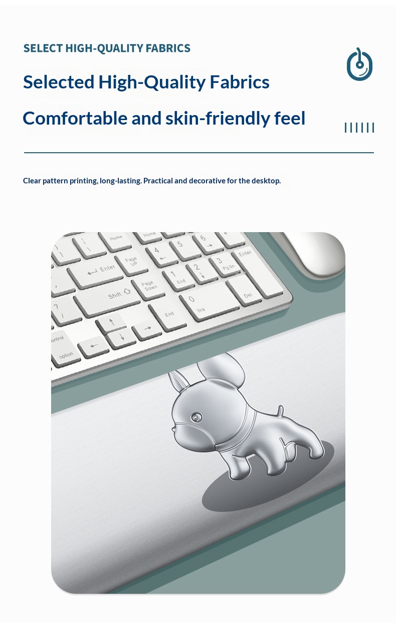 NeoGear NeoGear NeoGear Neue Maus-Tastatur-Handauflage, trendiges, niedliches, rutschfestes Handgelenkpolster, Französische Bulldogge 3D, Großhandel_voghion.com