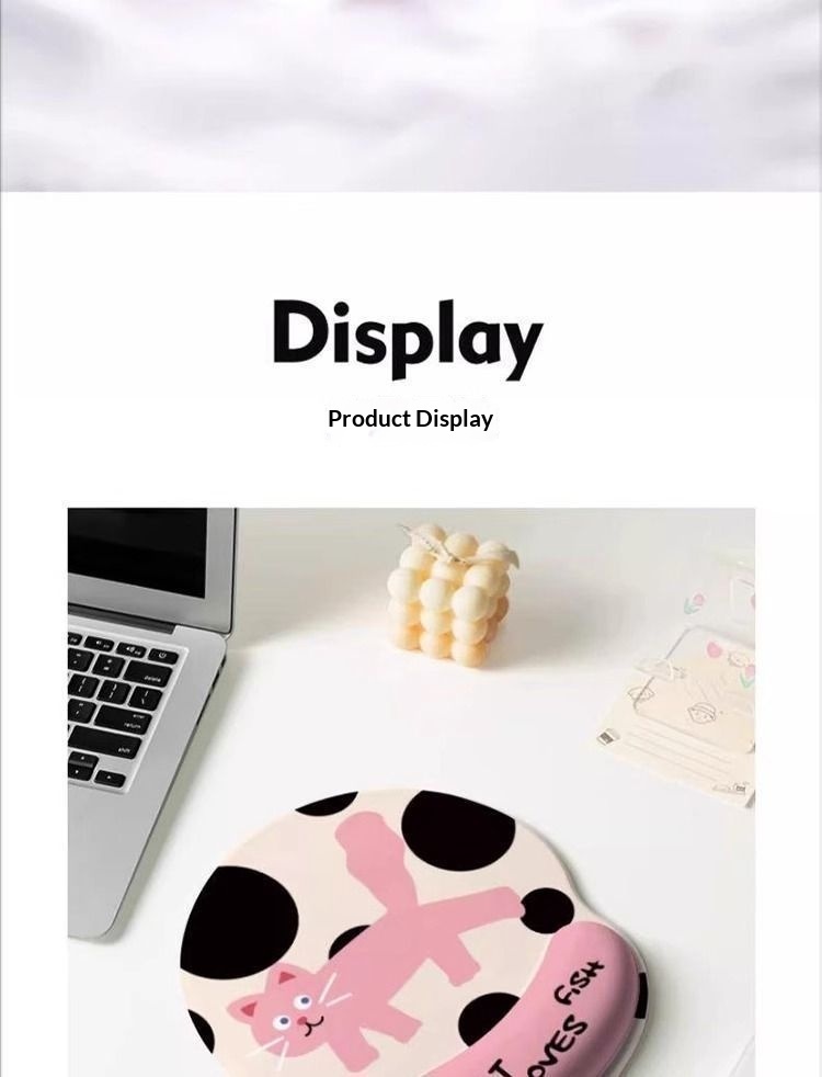 NeoGear NeoGear NeoGear Niedliche Cartoon-Katze-Maus für Frauen, verdickte Handauflage, rutschfeste Handgelenkauflage für Büro-Computer-Desktop_voghion.com