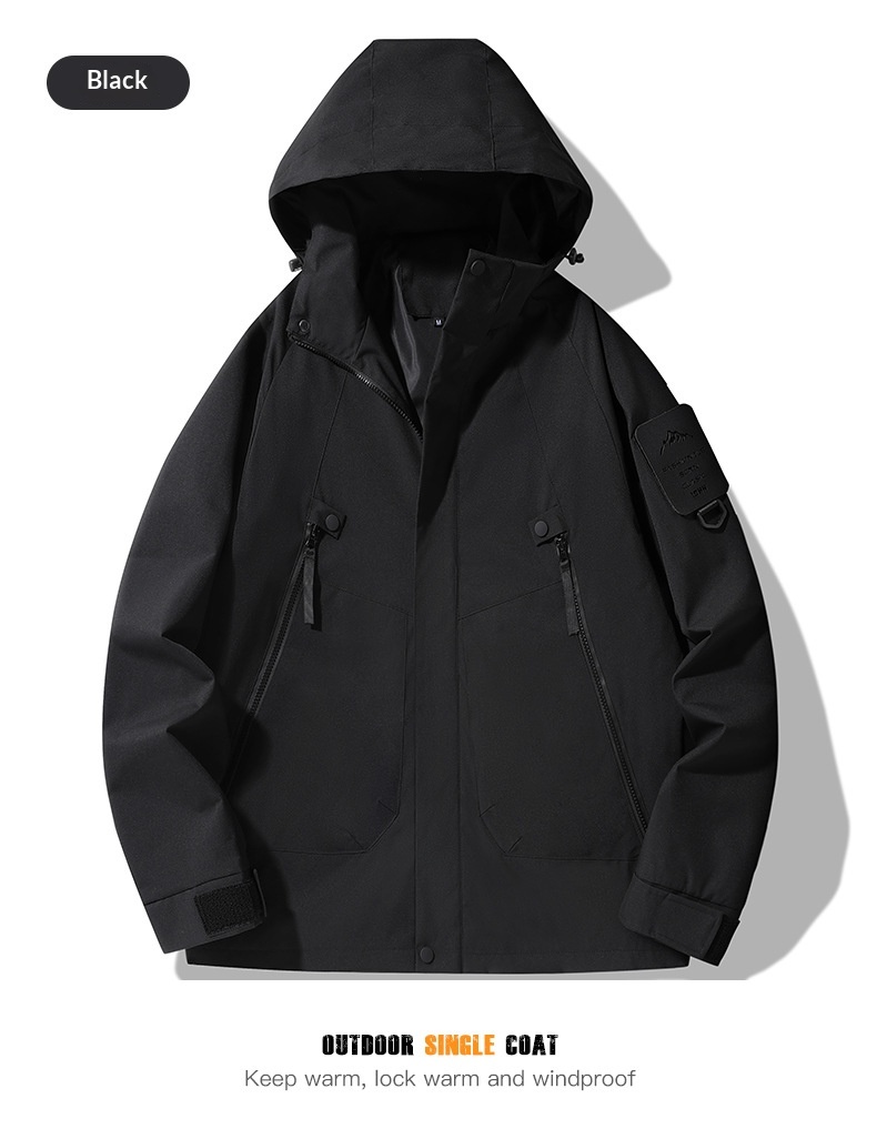 Giacca a vento da donna in stile giapponese, tinta unita, sottile, antivento e impermeabile, per primavera e autunno, a strato singolo_voghion.com