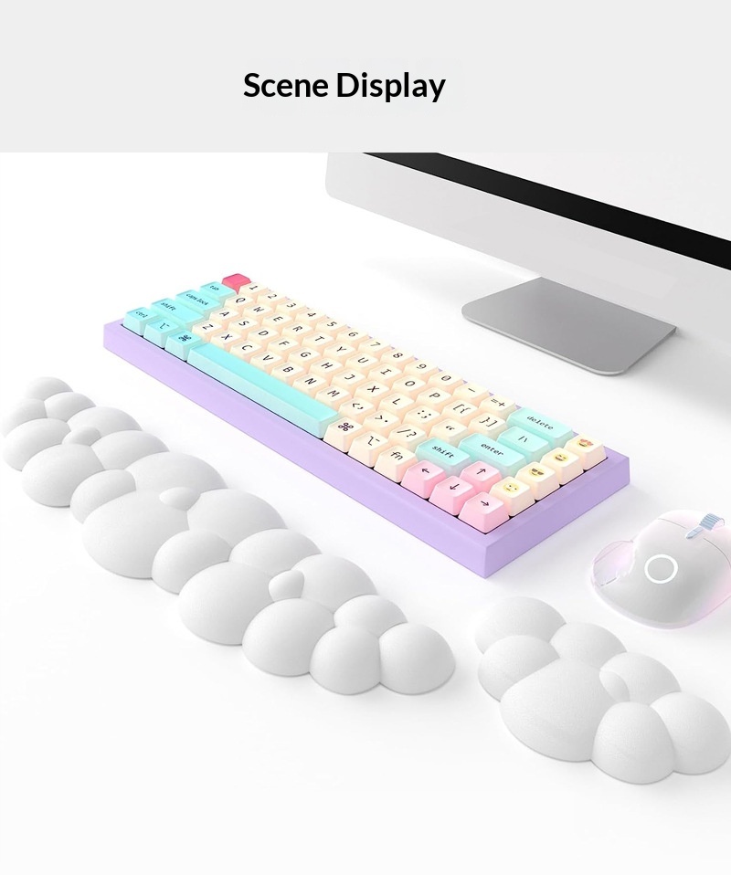 NeoGear NeoGear Repose-poignets/clavier en silicone à mémoire de forme, grand format, pour bureau ou bureau, antidérapant_voghion.com