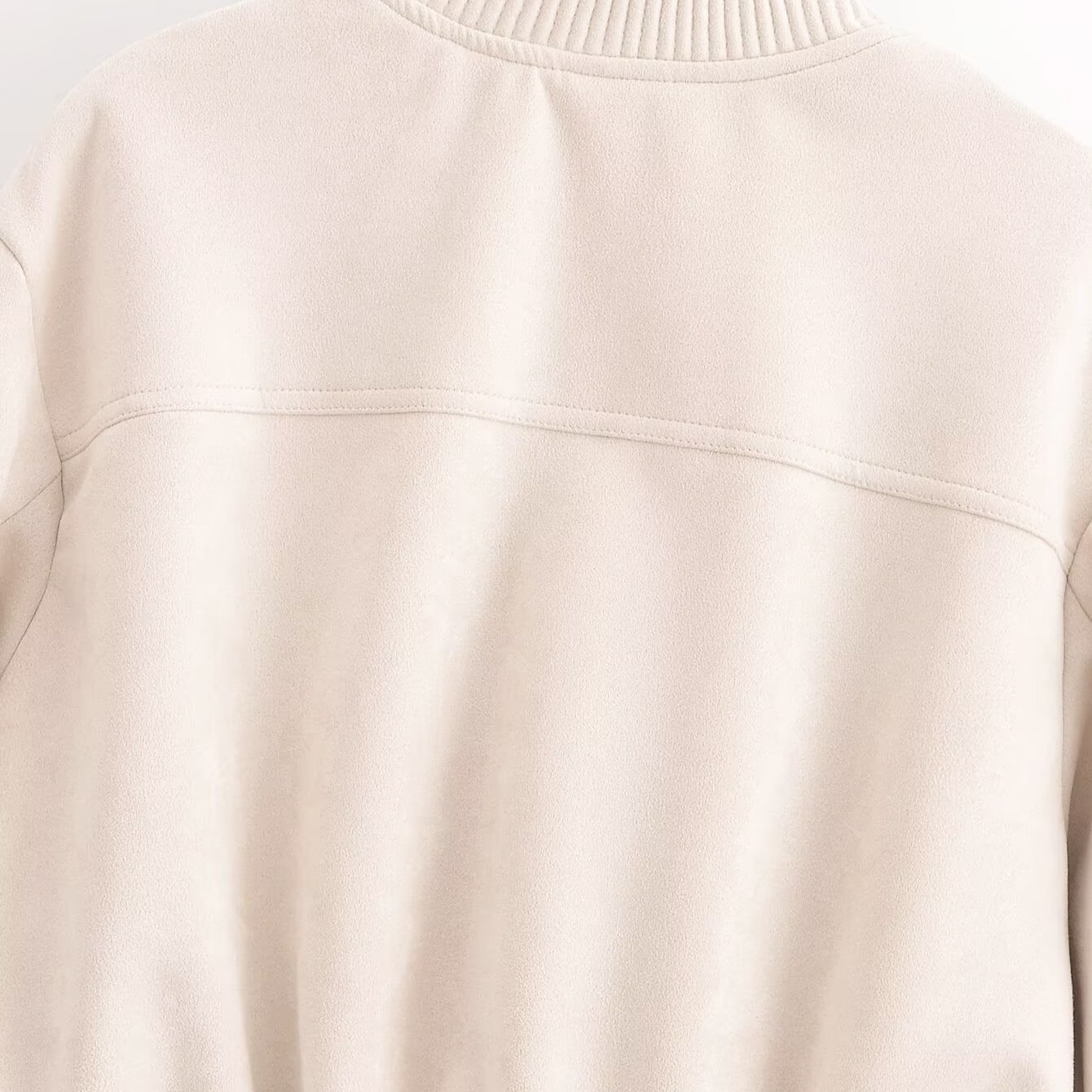 ChicShe 2024 European And American Style Suede Textured Women's Bomber Jacket New Autumn Casual Street Fashion_voghion.com