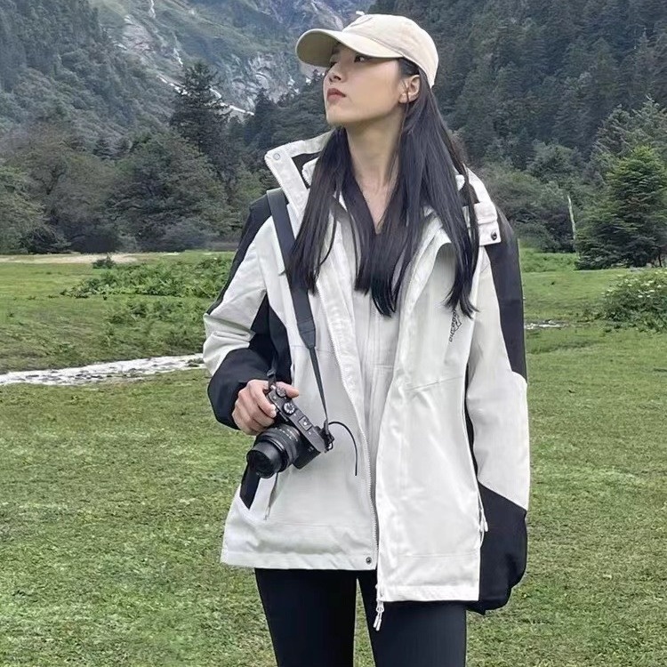 boy Boy Women's Trendy Brand Three-in-One Detachable Two-Piece With Fleece Lining, Thickened Men's Mink Velvet Windproof_voghion.com