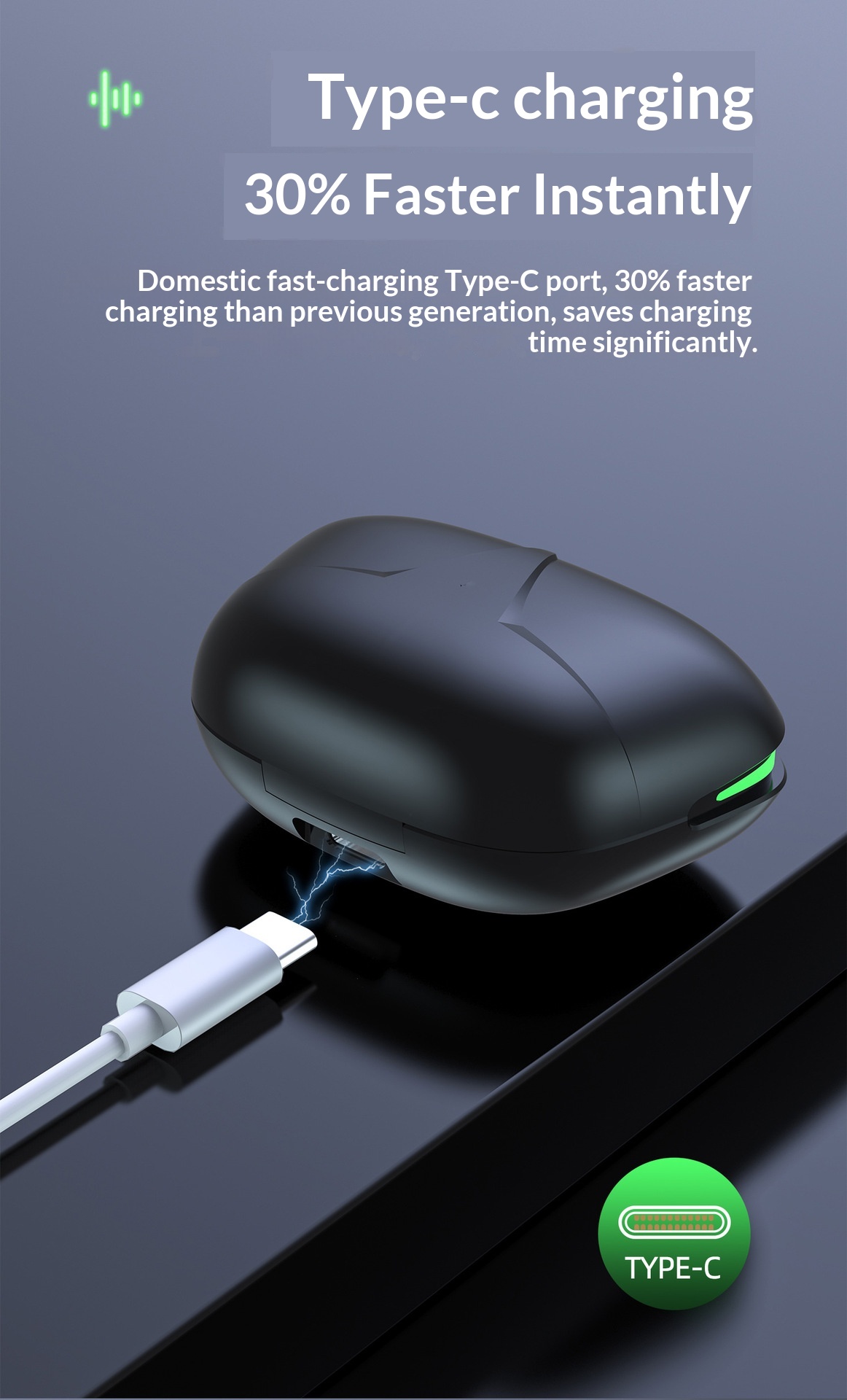 NeoGear NeoGear Cross-border New F9-U26 Wireless LED Smart Display digitale a tre schermi Auricolari Bluetooth touch ad alta qualità del suono_voghion.com