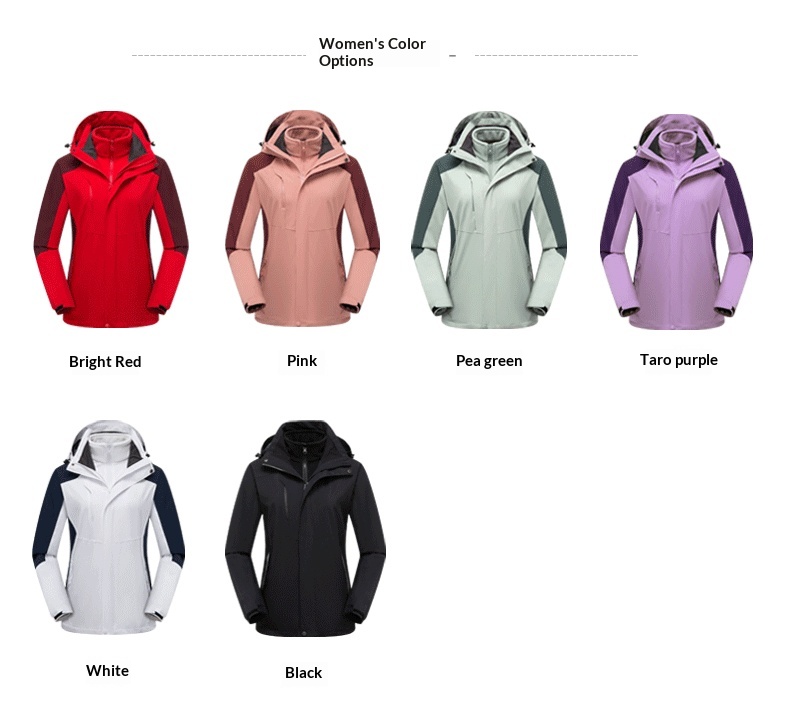 boy Boy Outdoor 3-in-1 Detachable Unisex Workwear Soft Shell Waterproof Windproof Quick-Dry Hooded Jacket_voghion.com