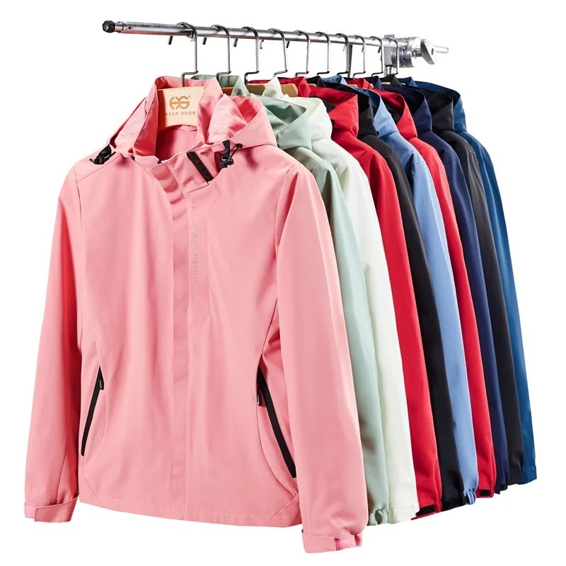 boy Boy Factory Direct Sale Spring Autumn New Outdoor Single Jacket For Women And Men, Couple's Windbreaker, Hooded Solid Color_voghion.com