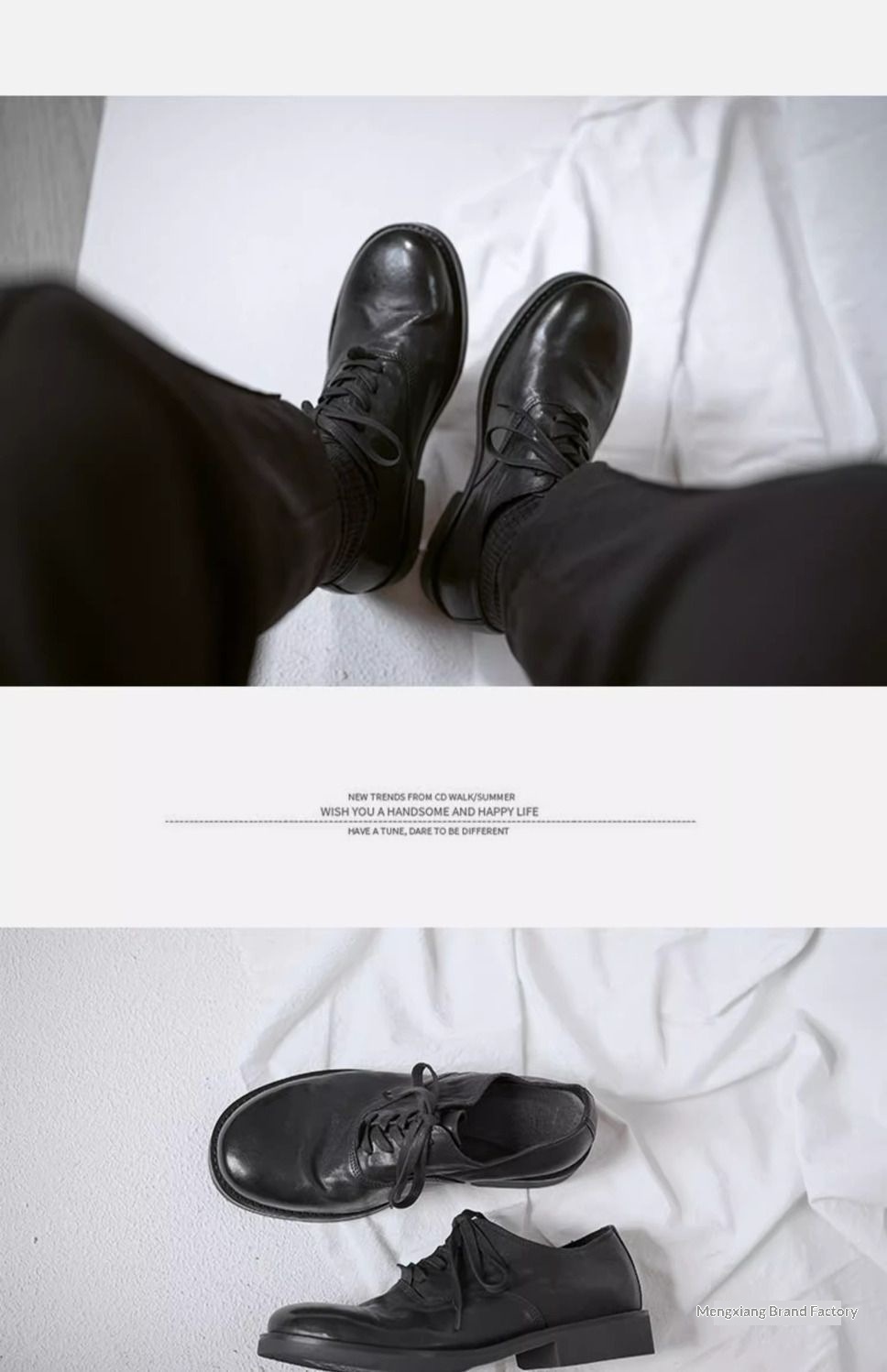 WalkPrime Japanese Retro For Men Dark Black Yamamoto Handmade Trendy Unique Vintage Genuine Leather Soft Cowhide Shoes Summer_voghion.com