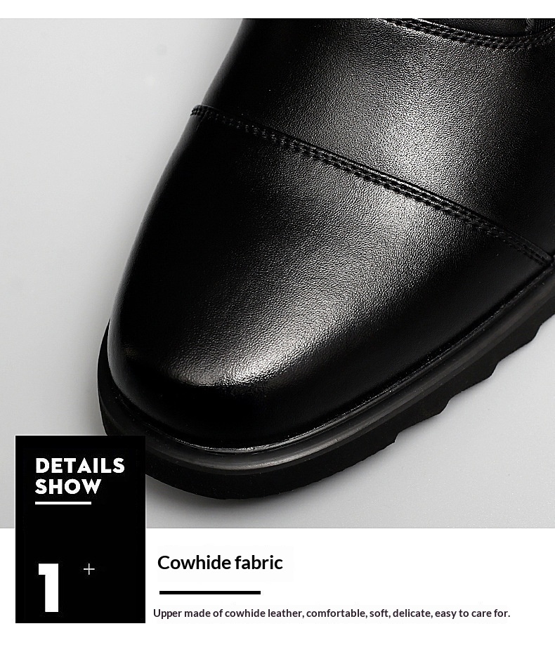 Glide Business Leather Soft Sole Lightweight Office Commute Comfortable Inner Lining Convenient Slip-On Wholesale Men's Shoes_voghion.com
