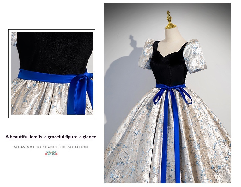 ChicShe Evening Elegant Performance Costume Student Vocal Exam High-end Stage Bel Canto Solo Puffy Dress Banquet Host_voghion.com