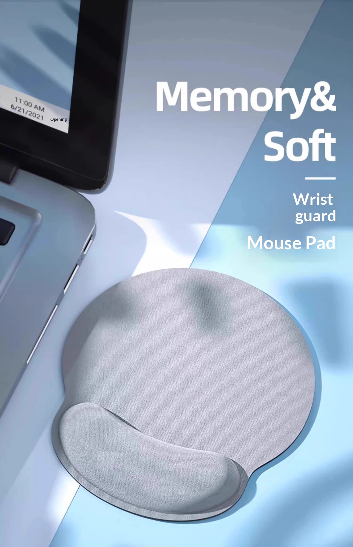 NeoGear NeoGear NeoGear Office Tapis de souris 3D épais pour jeux et e-sports, couleur unie, en mousse à mémoire de forme confortable et antidérapant_voghion.com