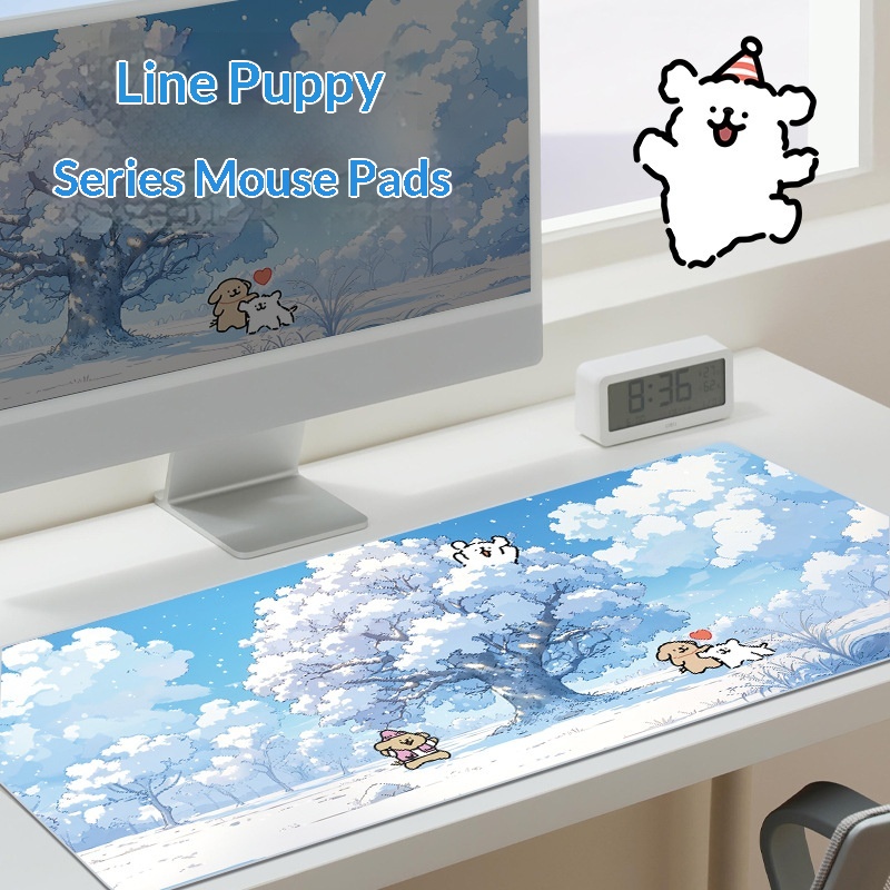 NeoGear NeoGear NeoGear Line Art Puppy Mouse Extra Large Student E-sports Game Anime Two-dimensional Computer Keyboard Pad Desk Mat_voghion.com