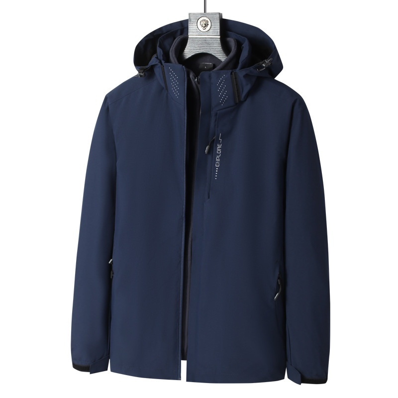 Boy Herren- und Damen 3-in-1 abnehmbare zweiteilige Outdoor-Jacke, winddicht und wasserdicht, Reise- und Bergsteigerbekleidung_voghion.com