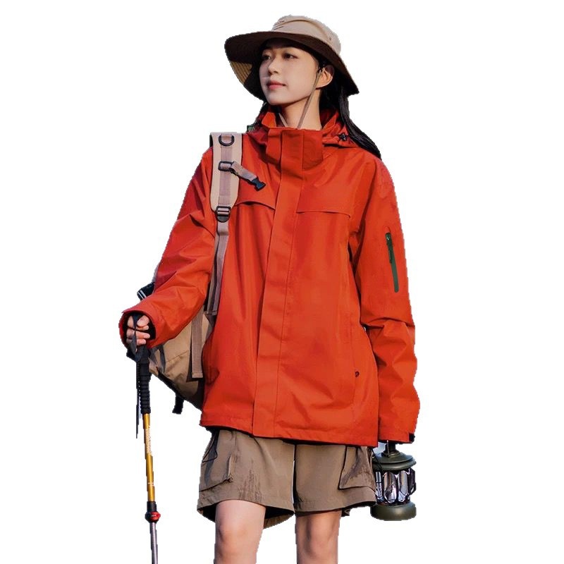 boy Boy Tuo Road Same Style Suzaku Red Jacket For Women Outdoor National Standard Waterproof Men's Three-in-One Windproof_voghion.com