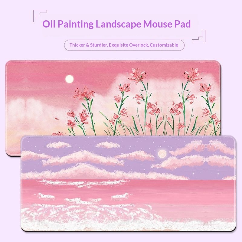 NeoGear NeoGear NeoGear NeoGear Tappetino per mouse con pittura a olio extra large per ragazze con supporto per il polso Stile Ins Tappetino per scrivania da ufficio per laptop_voghion.com