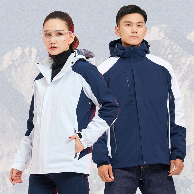 boy Boy Outdoor 3-in-1 Detachable Unisex Workwear Soft Shell Waterproof Windproof Quick-Dry Hooded Jacket_voghion.com