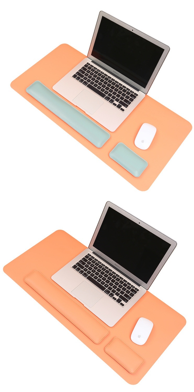 NeoGear NeoGear NeoGear Mouse per computer in pelle bifacciale Tastiera in memory foam per giochi da ufficio Poggiapolsi per mani_voghion.com