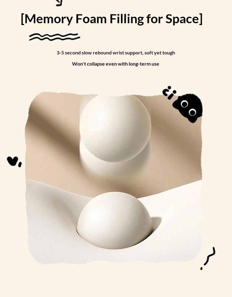 NeoGear NeoGear NeoGear Carino, resistente allo sporco, supporto per il polso, tappetino per mouse 3D, semplice e portatile, piccolo gatto arancione, scrivania da ufficio, fascia alta_voghion.com