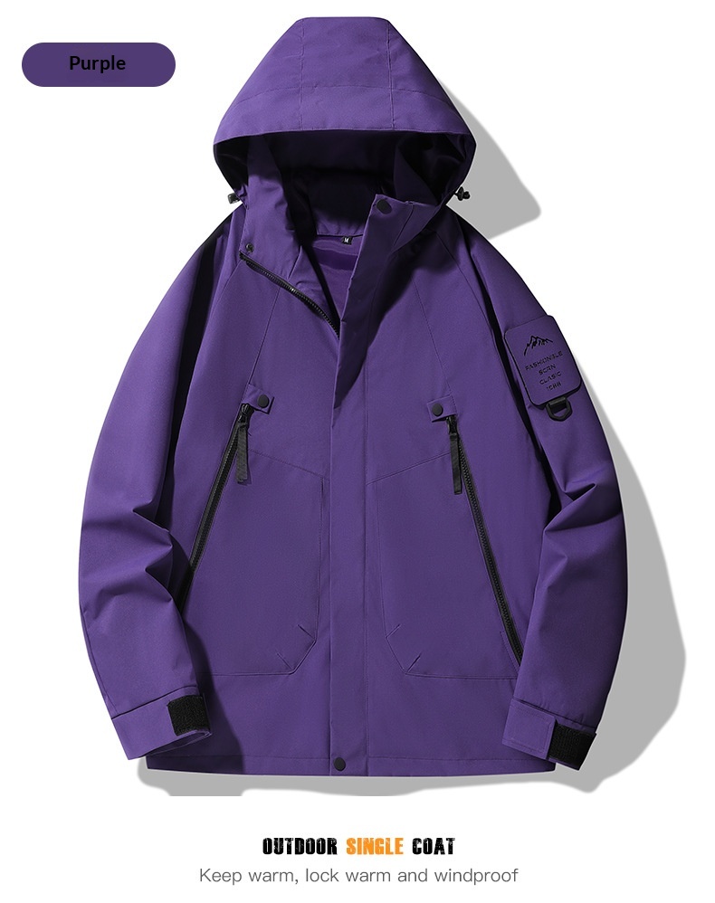 Giacca a vento da donna in stile giapponese, tinta unita, sottile, antivento e impermeabile, per primavera e autunno, a strato singolo_voghion.com