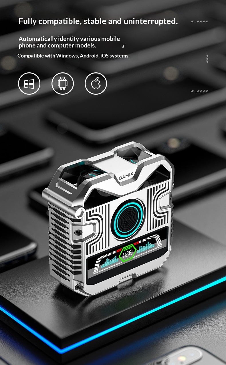 NeoGear NeoGear Vente en gros transfrontalière GQ-11 Modèle privé Mécanique Sans fil Intelligent Écran numérique Couleur Écouteurs intra-auriculaires TWS_voghion.com