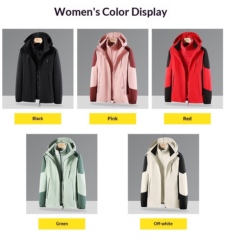 boy Boy Women's Trendy Brand Three-in-One Detachable Two-Piece With Fleece Lining, Thickened Men's Mink Velvet Windproof_voghion.com