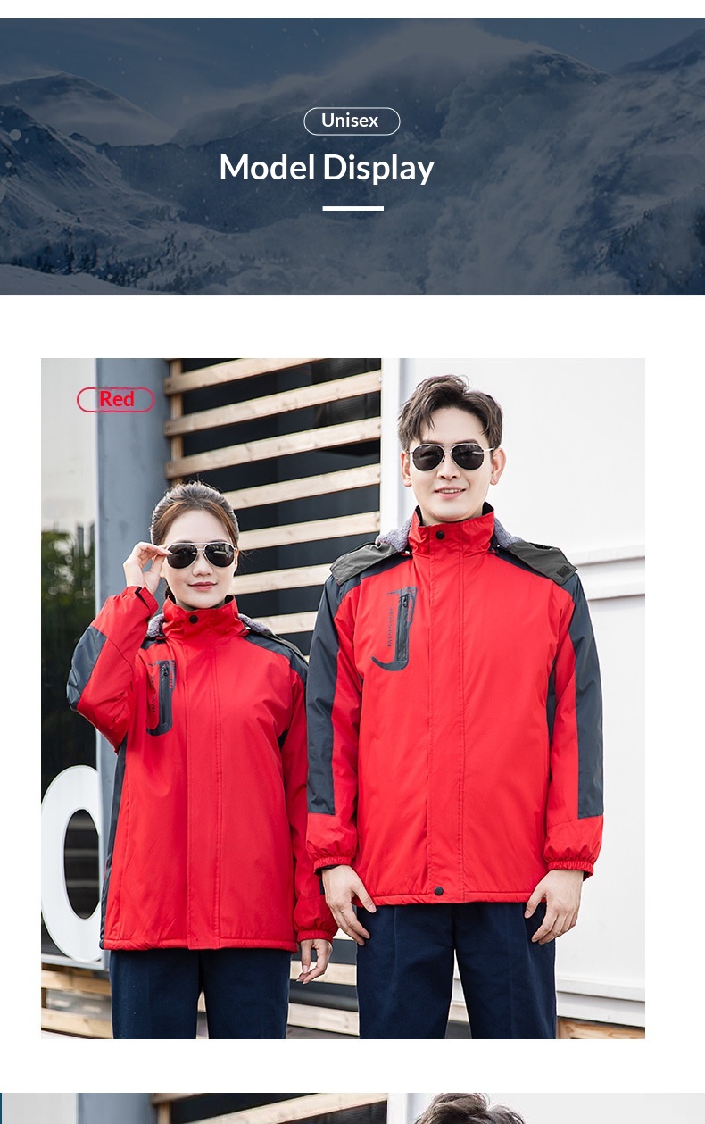 Veste de travail d'hiver personnalisée pour garçon, rembourrée en coton, doublée polaire, coupe-vent et épaisse, avec impression personnalisée._voghion.com