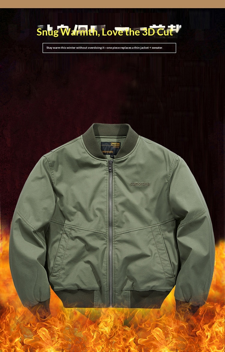 boy Boy 100% Cotton Bomber Men Spring Autumn Loose Fit Plus Size Men's Baseball Jacket Casual Versatile_voghion.com