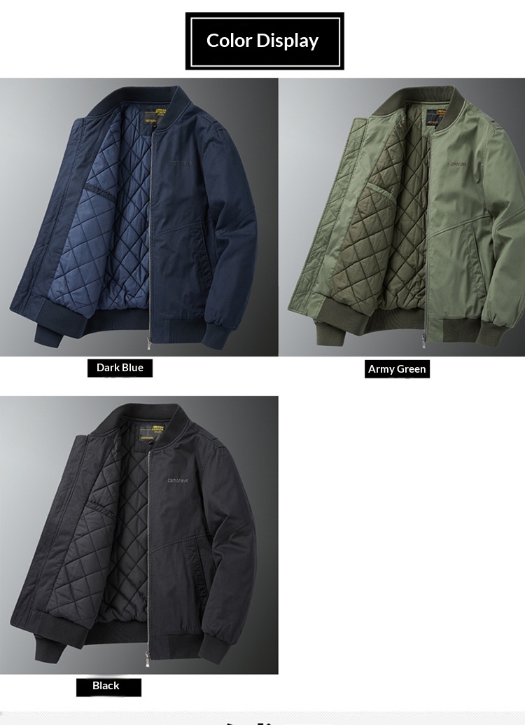 boy Boy 100% Cotton Bomber Men Spring Autumn Loose Fit Plus Size Men's Baseball Jacket Casual Versatile_voghion.com