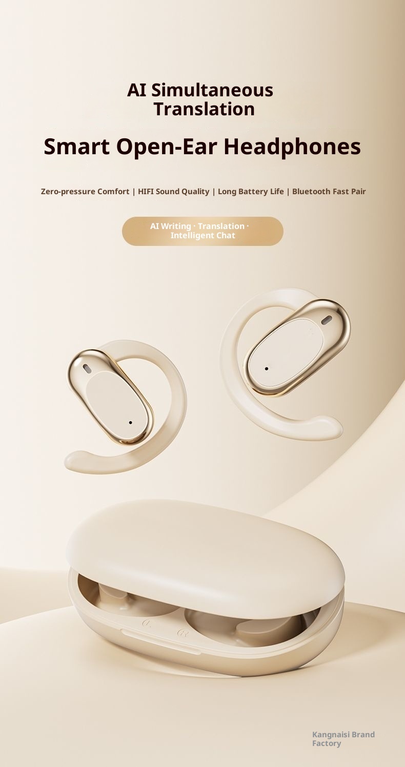 Écouteurs intra-auriculaires Bluetooth NeoGear 2025 : nouvelle technologie sans fil, conduction ouverte, IA, traduction intelligente, autonomie ultra longue, réduction du bruit pour le sport_voghion.com