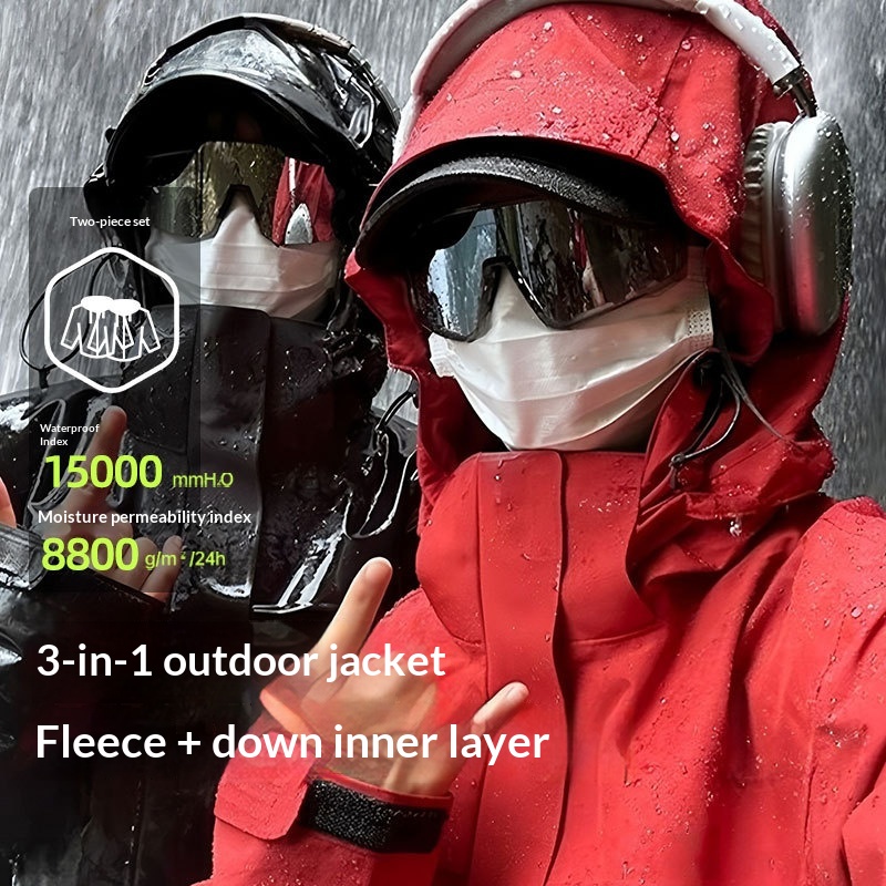 boy Boy Tuo Road Same Style Jacket Women Three-in-One Men Outdoor Windproof Waterproof Mountaineering Clothing Coat Enterprise_voghion.com