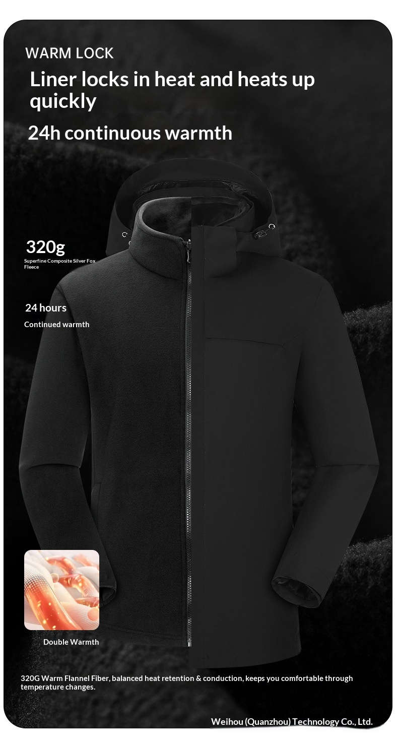 boy Boy Tuo Road Same Style Jacket Women Three-in-One Men Outdoor Windproof Waterproof Mountaineering Clothing Coat Enterprise_voghion.com