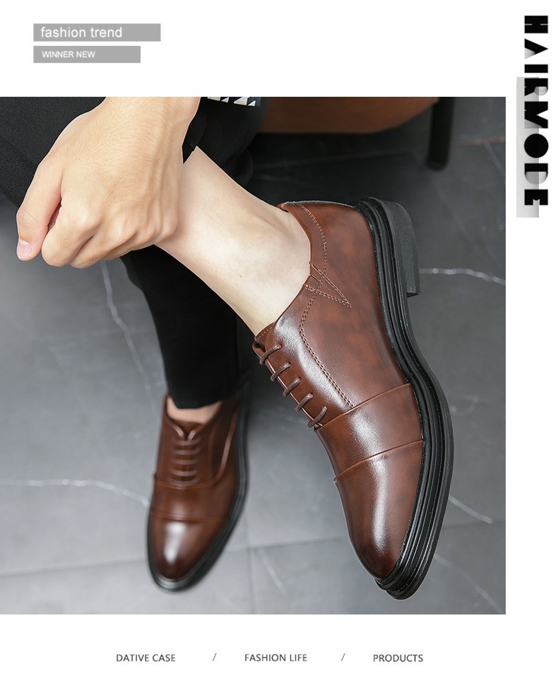 Scarpe Derby da uomo in pelle Voyage Cross-Border, taglie forti, formali, alla moda, patchwork, basse, stringate, a punta, casual da lavoro_voghion.com