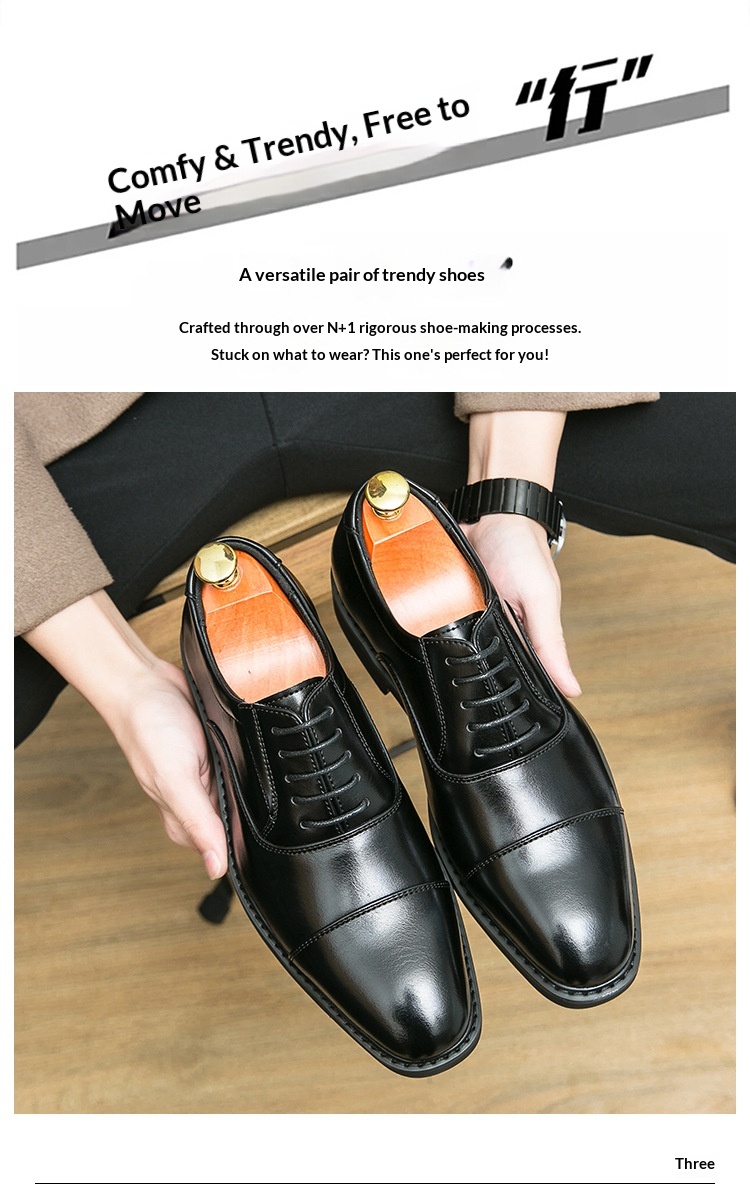 Voyage Sprig Ad Autunno Nuovo Britannico Busiess Formale Me's Casual Pendolare Punta Rialzata Altezza Crescente Scarpe Derby con Lacci_voghion.com