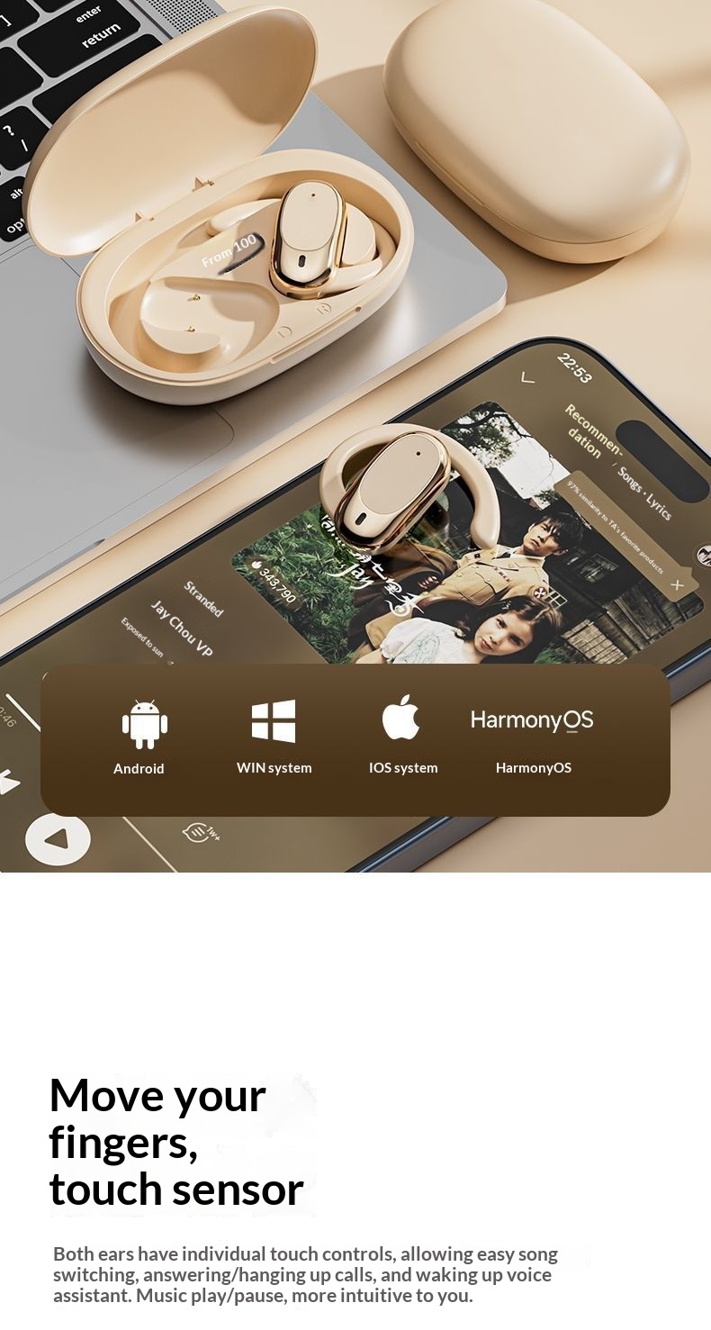 Écouteurs intra-auriculaires Bluetooth NeoGear 2025 : nouvelle technologie sans fil, conduction ouverte, IA, traduction intelligente, autonomie ultra longue, réduction du bruit pour le sport_voghion.com