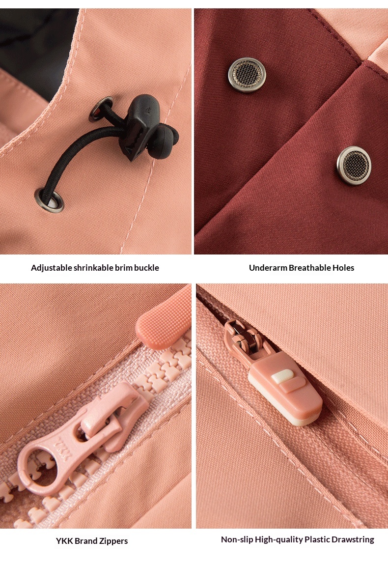 boy Boy Outdoor 3-in-1 Detachable Unisex Workwear Soft Shell Waterproof Windproof Quick-Dry Hooded Jacket_voghion.com