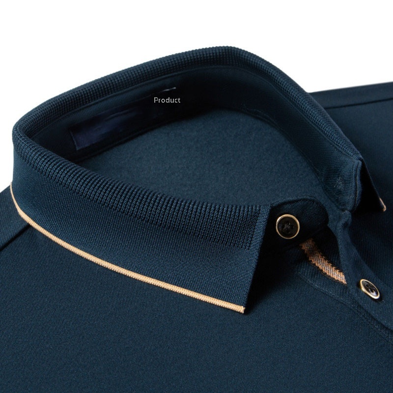 chłopiec Chłopiec Mieszanka wełny Lekka szczotkowana podszewka wewnętrzna Jesień Zima Swobodna męska koszulka polo Długi rękaw Ciepła Wysoka jakość Możliwość dostosowania_voghion.com