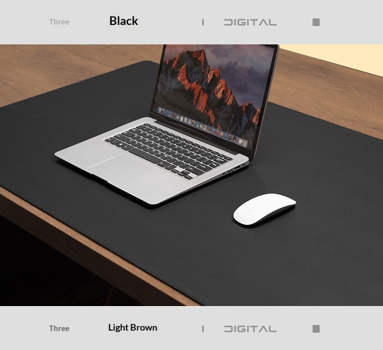 NeoGear NeoGear NeoGear Two-Layer Genuine Leather Large Mouse Pad Office Protector Desk Non-Slip Scratch-Resistant Mat Light Style_voghion.com