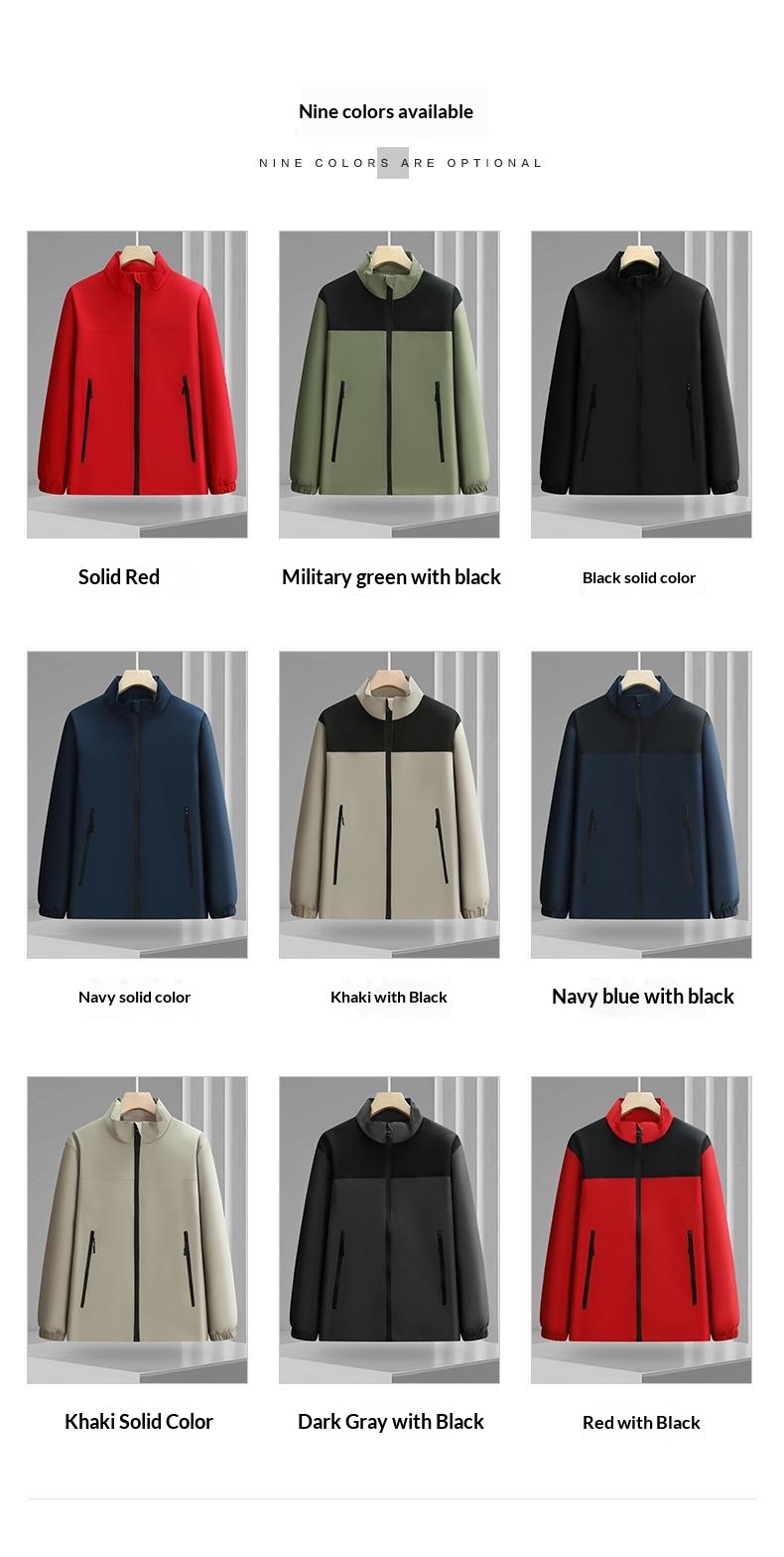 Giacca a vento sottile con colletto rialzato, da lavoro, antivento, impermeabile, da trekking, per bambini, primavera e autunno, personalizzata, stampata_voghion.com