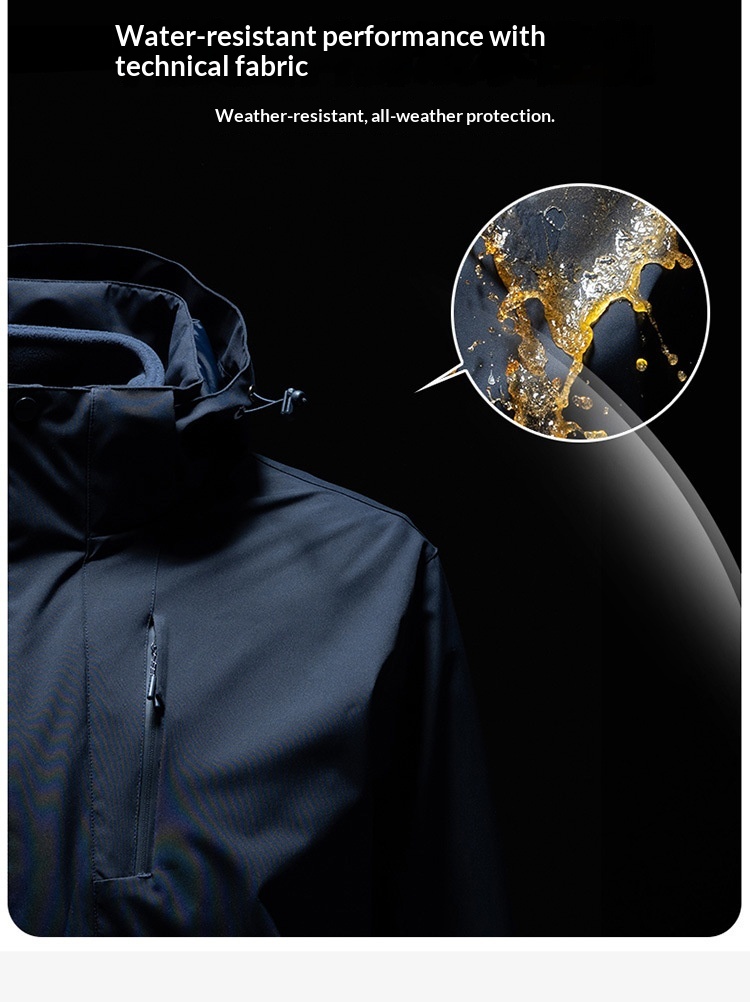 ragazzo Ragazzo Luo Tuo Stesso Stile Rain God Donna Tre in Uno Cappotto Antivento Impermeabile Caldo Tibetano Piccola Taglia Giacca da Trekking Uomo_voghion.com