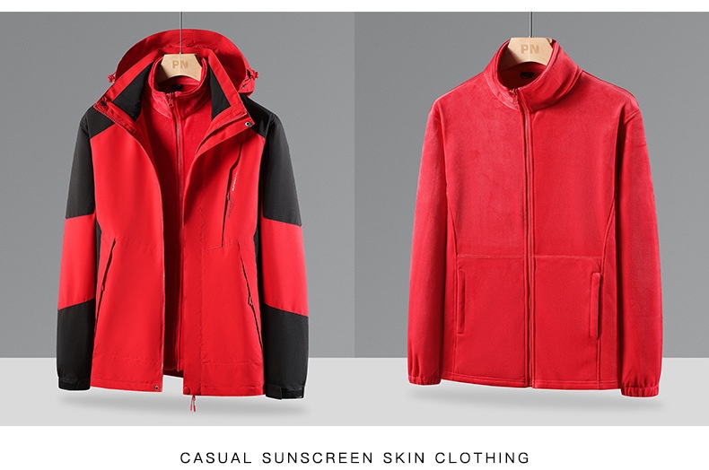 boy Boy Women's Trendy Brand Three-in-One Detachable Two-Piece With Fleece Lining, Thickened Men's Mink Velvet Windproof_voghion.com